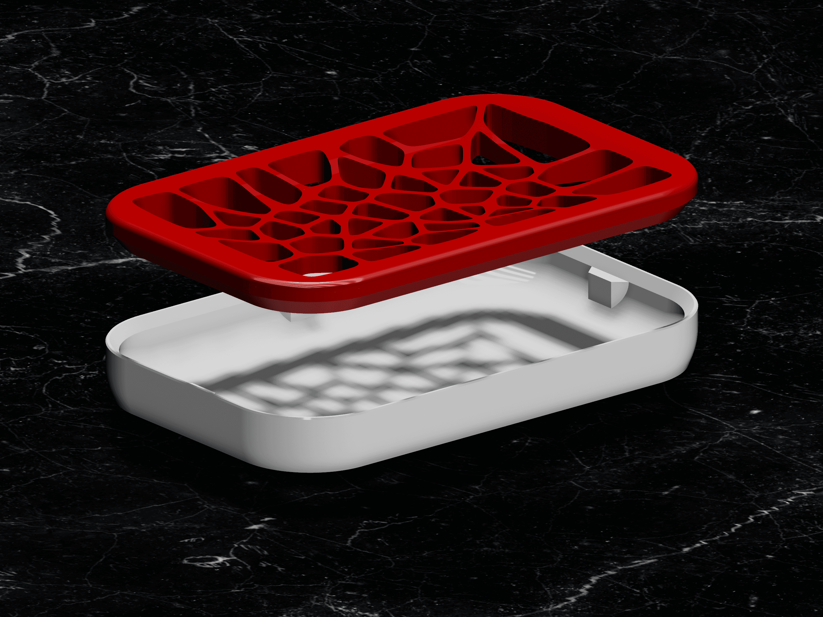Soap Dish Voronoi Style 3d model