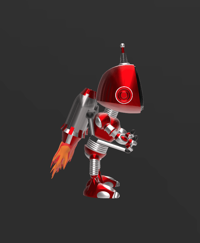 rocket the robot 3d model