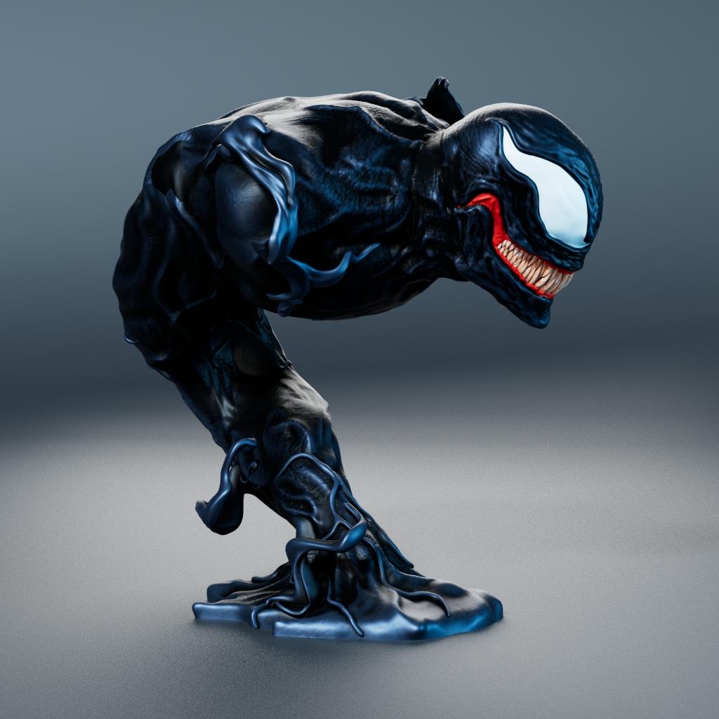 Venom Symbiote Bust 3d model