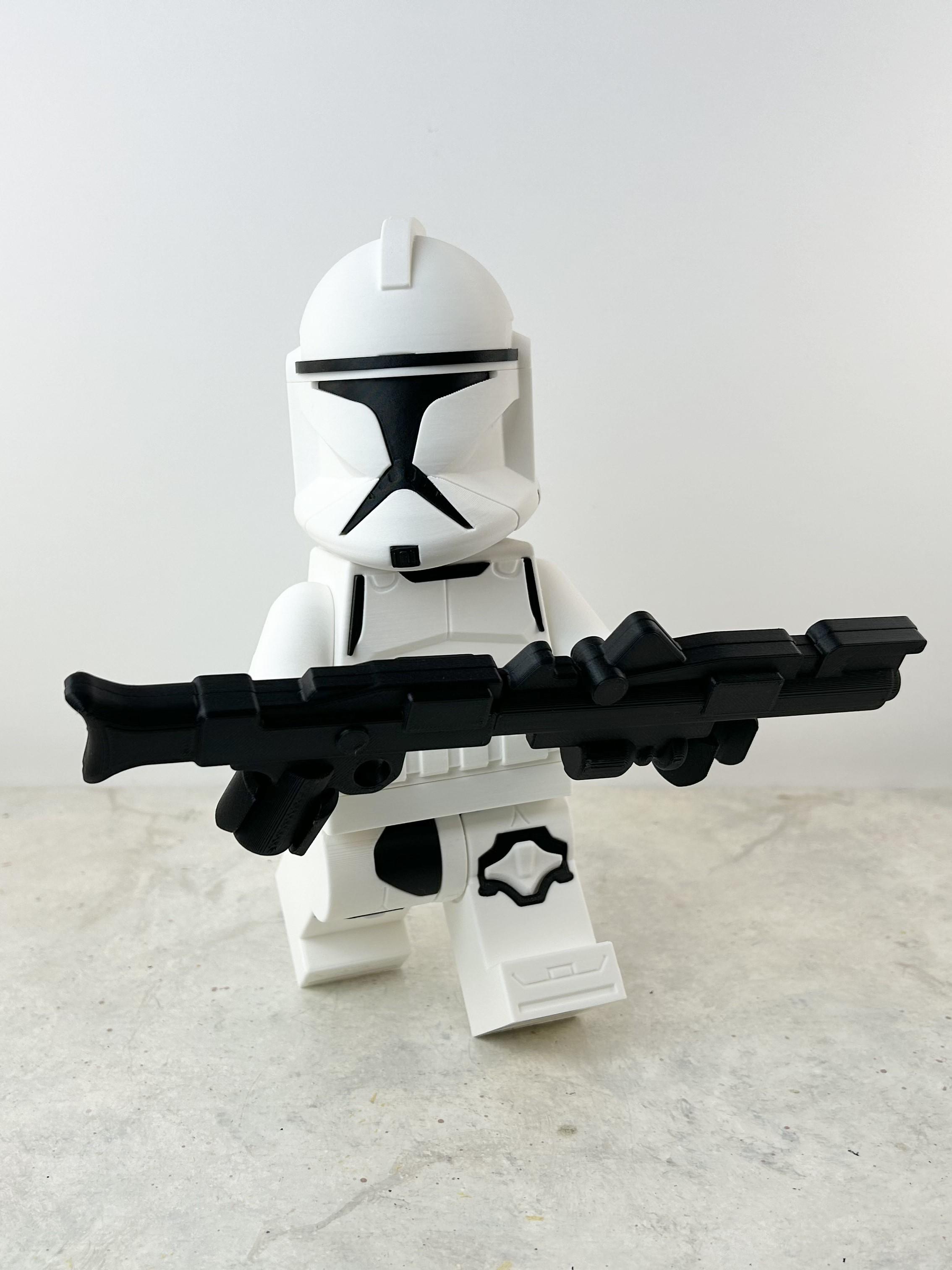 Clone Trooper - Phase I (9 inch brick figure, NO MMU/AMS, NO supports, NO glue) 3d model
