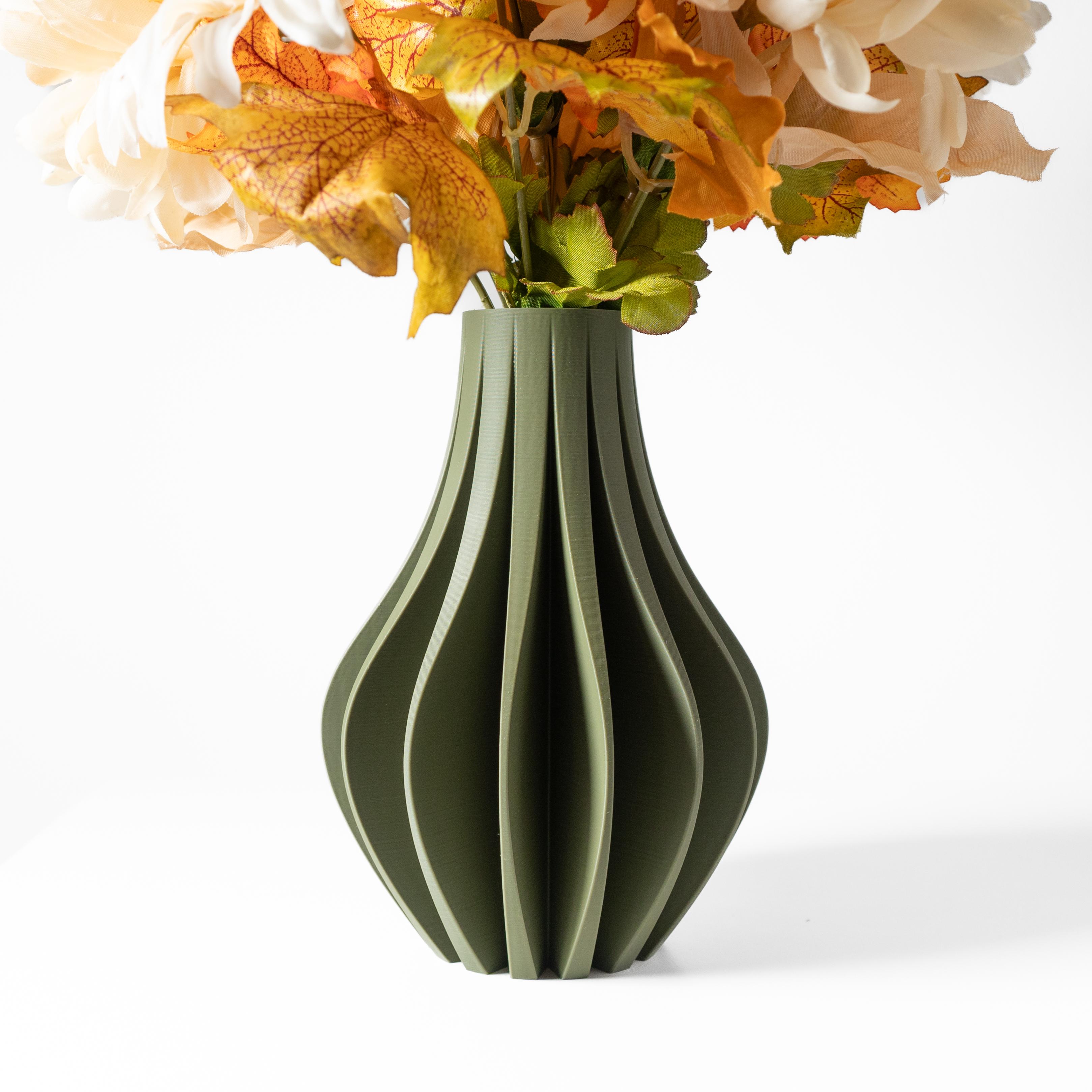 The Zolara Vase, Modern and Unique Home Decor for Dried and Preserved Flower Arrangement  | STL File 3d model