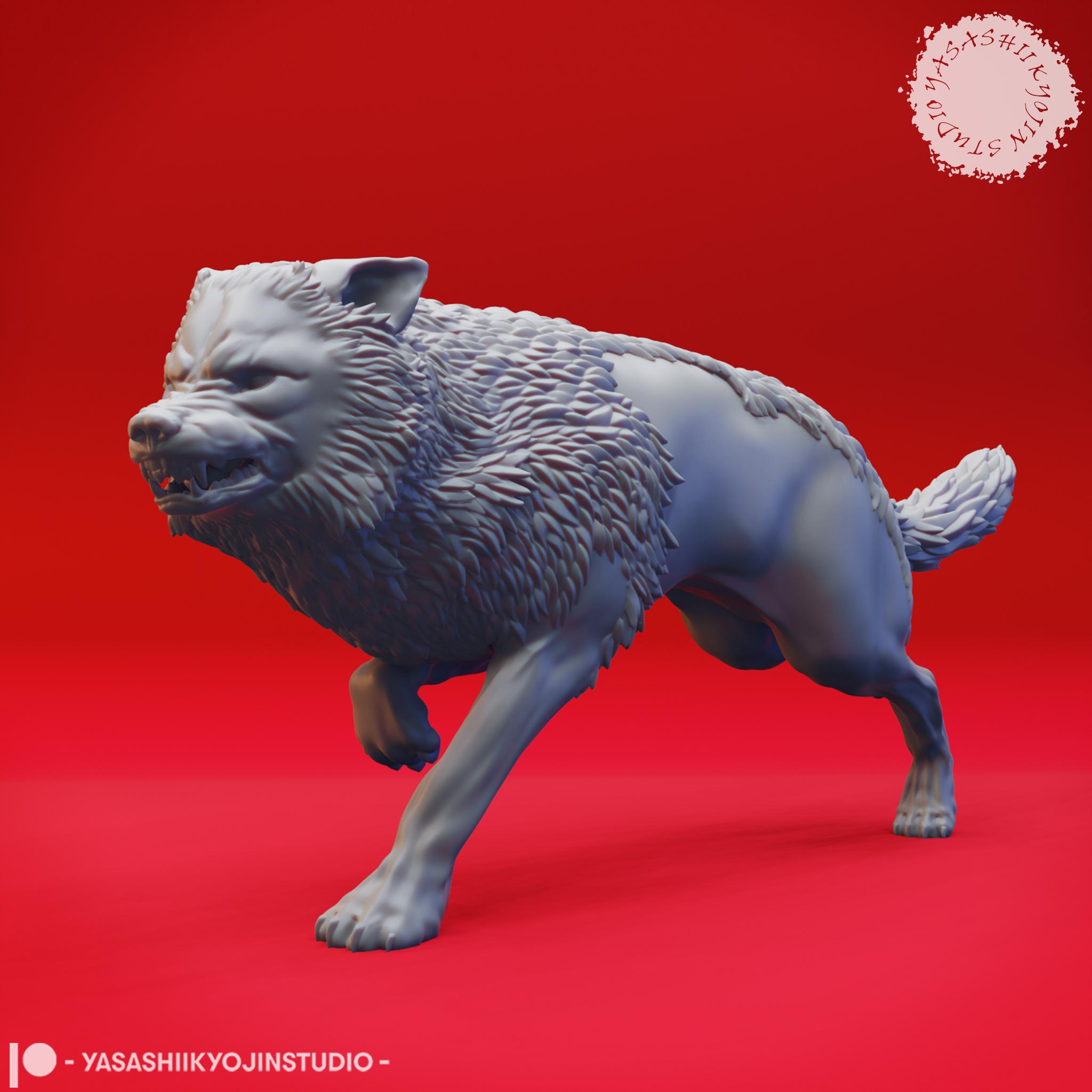 Wolf Pack - Tabletop Miniatures (Pre-Supported) 3d model