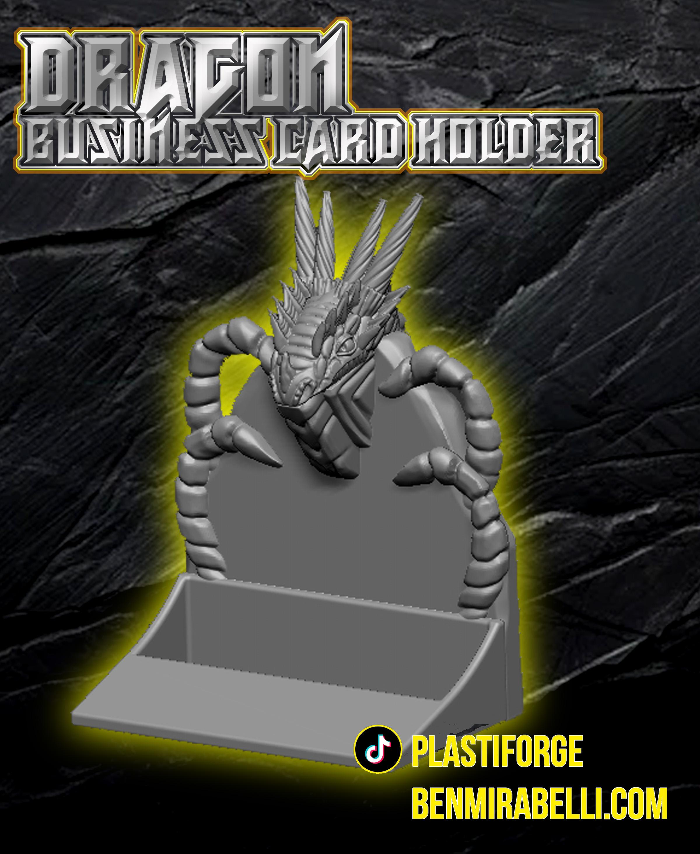 dragon business card holder 3d model