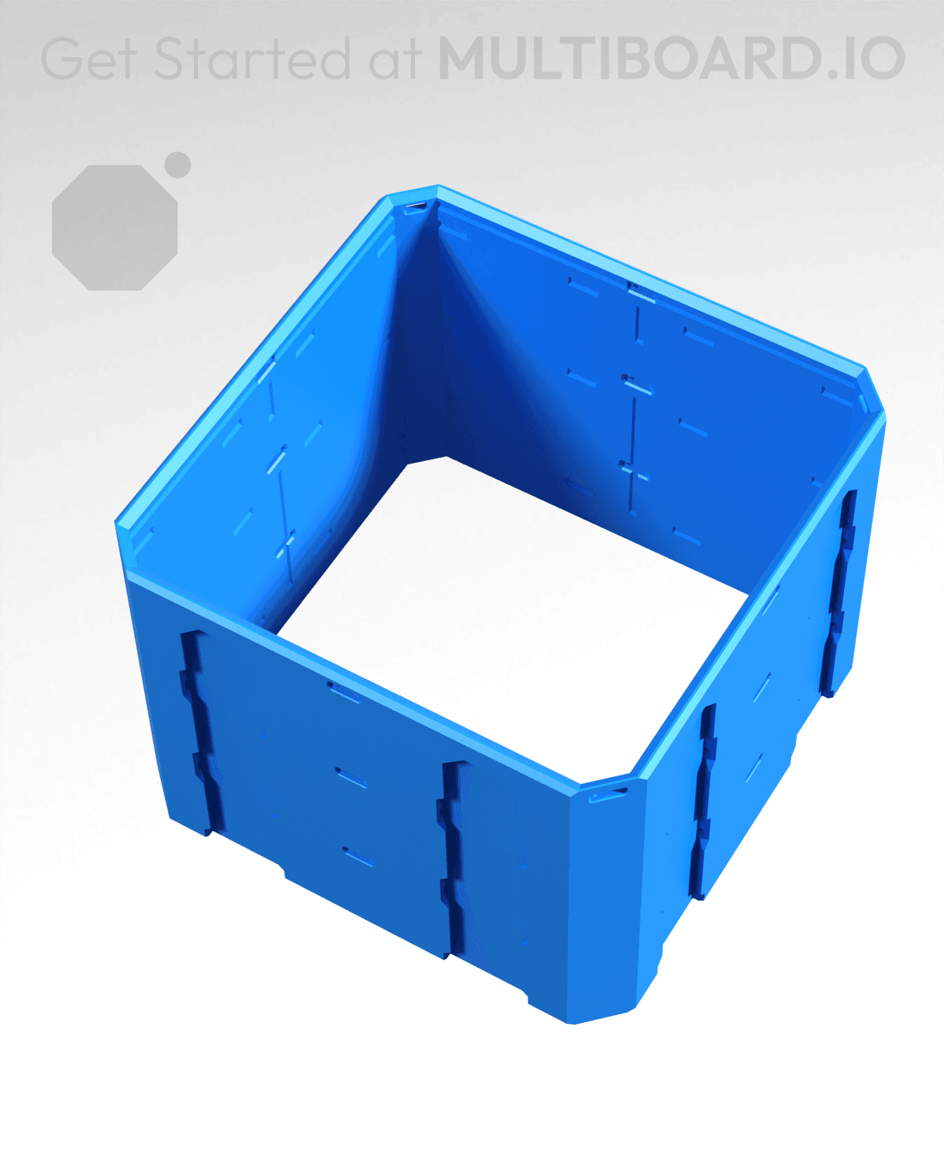 2x2x1·5 - Topped Multipoint Rail - Pop-In Bin Extension 3d model