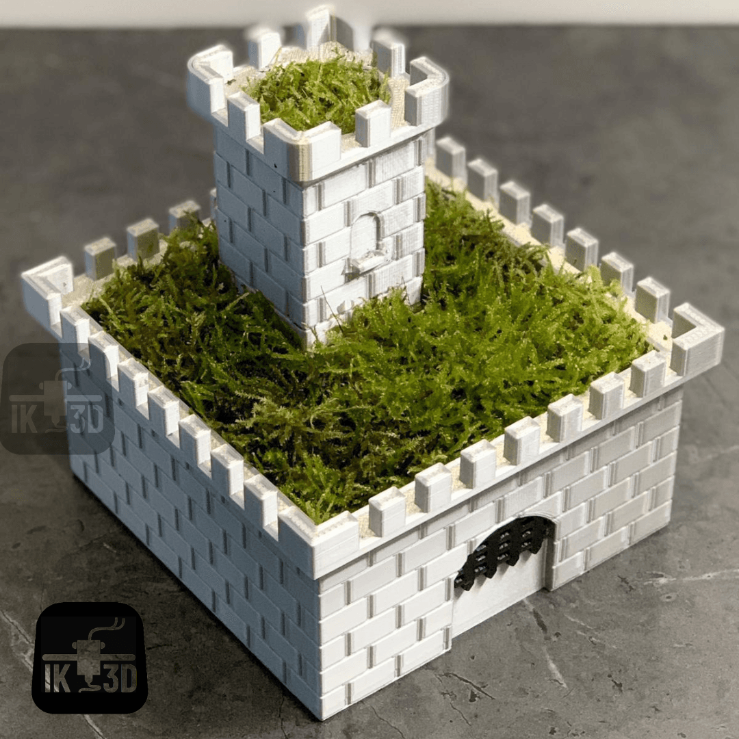 Zen Garden Castle Planter / Container / Pencil Holder 3d model