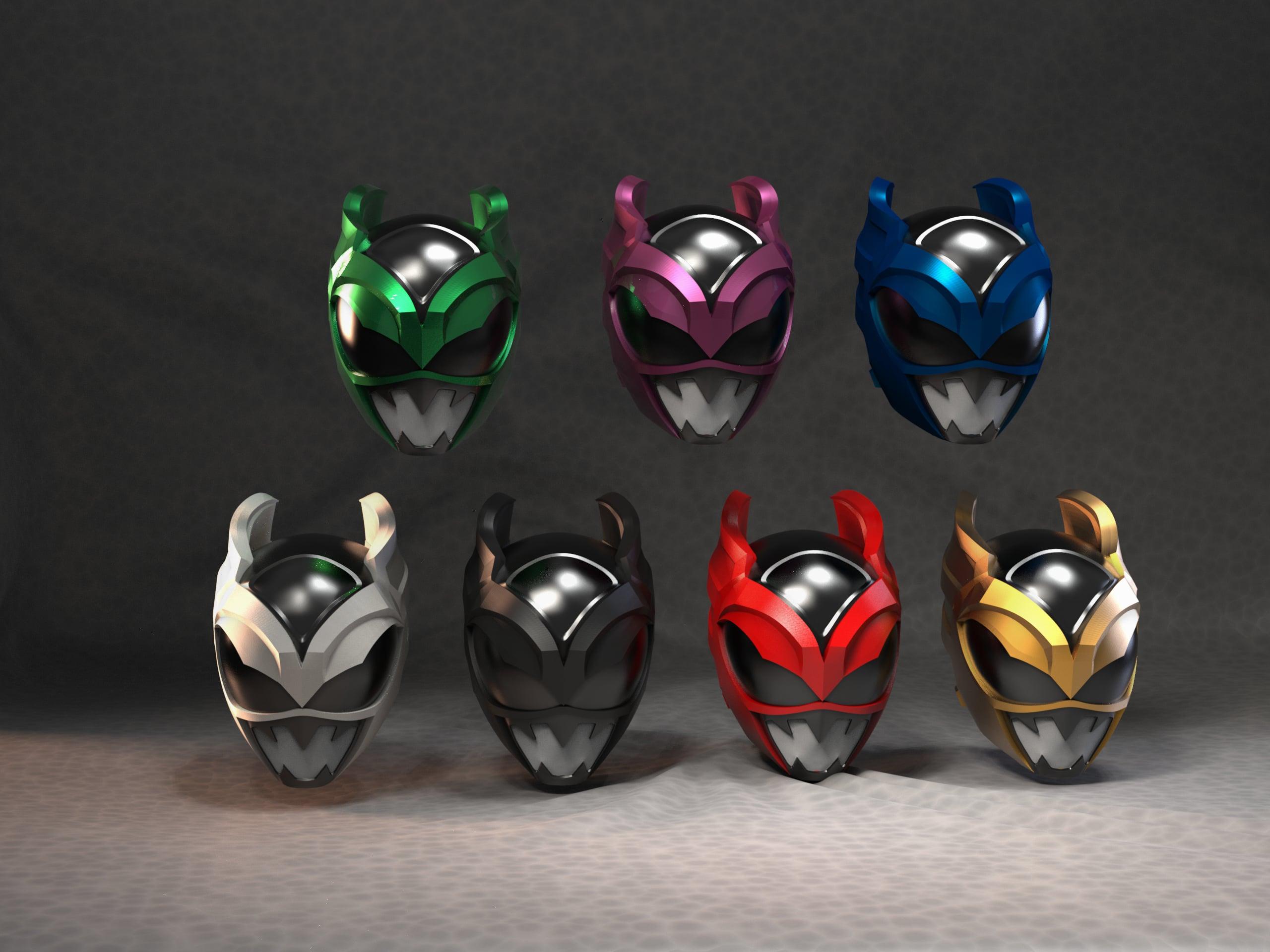 Psycho Ranger Helmets 3d model