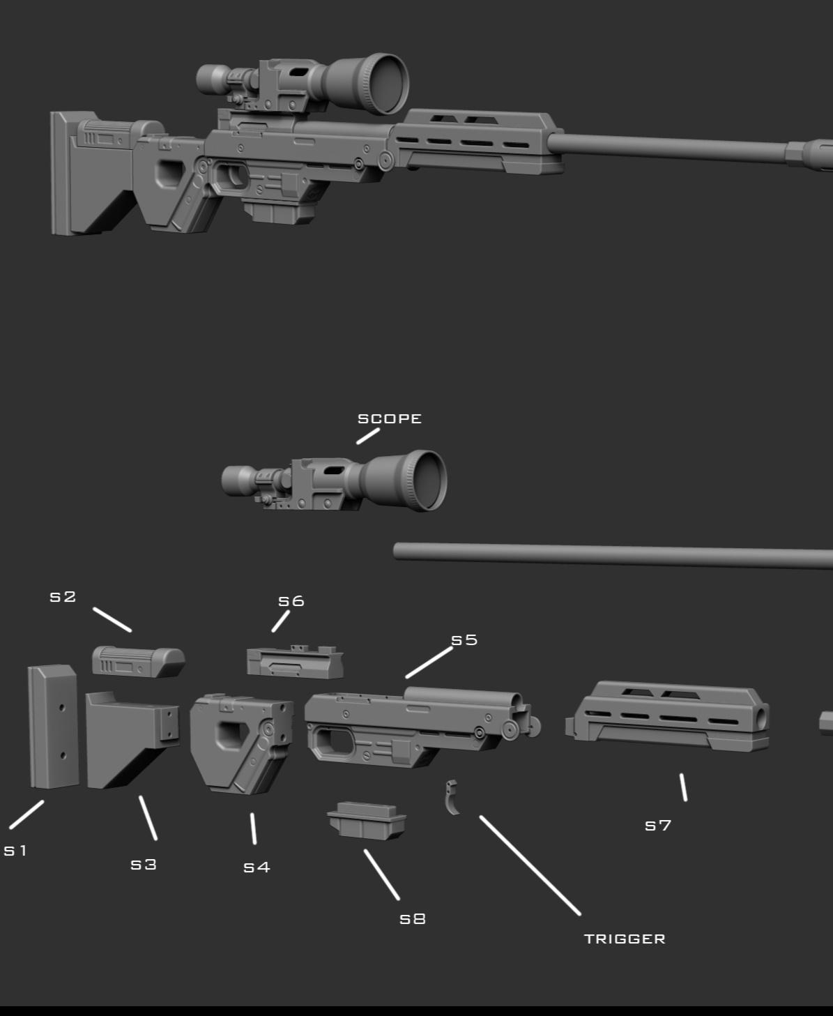 IQA-11 blaster rifle 3d model