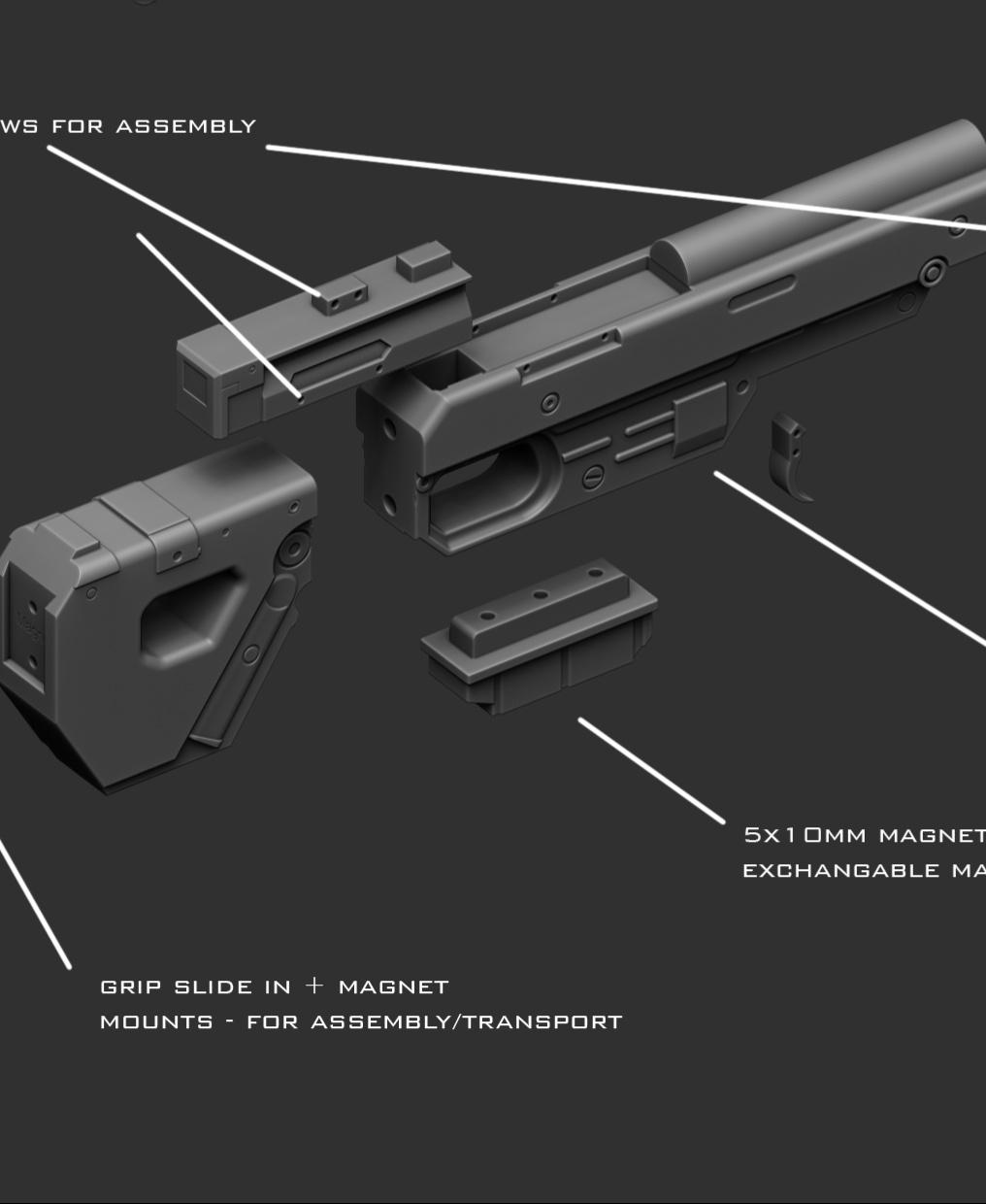 IQA-11 blaster rifle 3d model