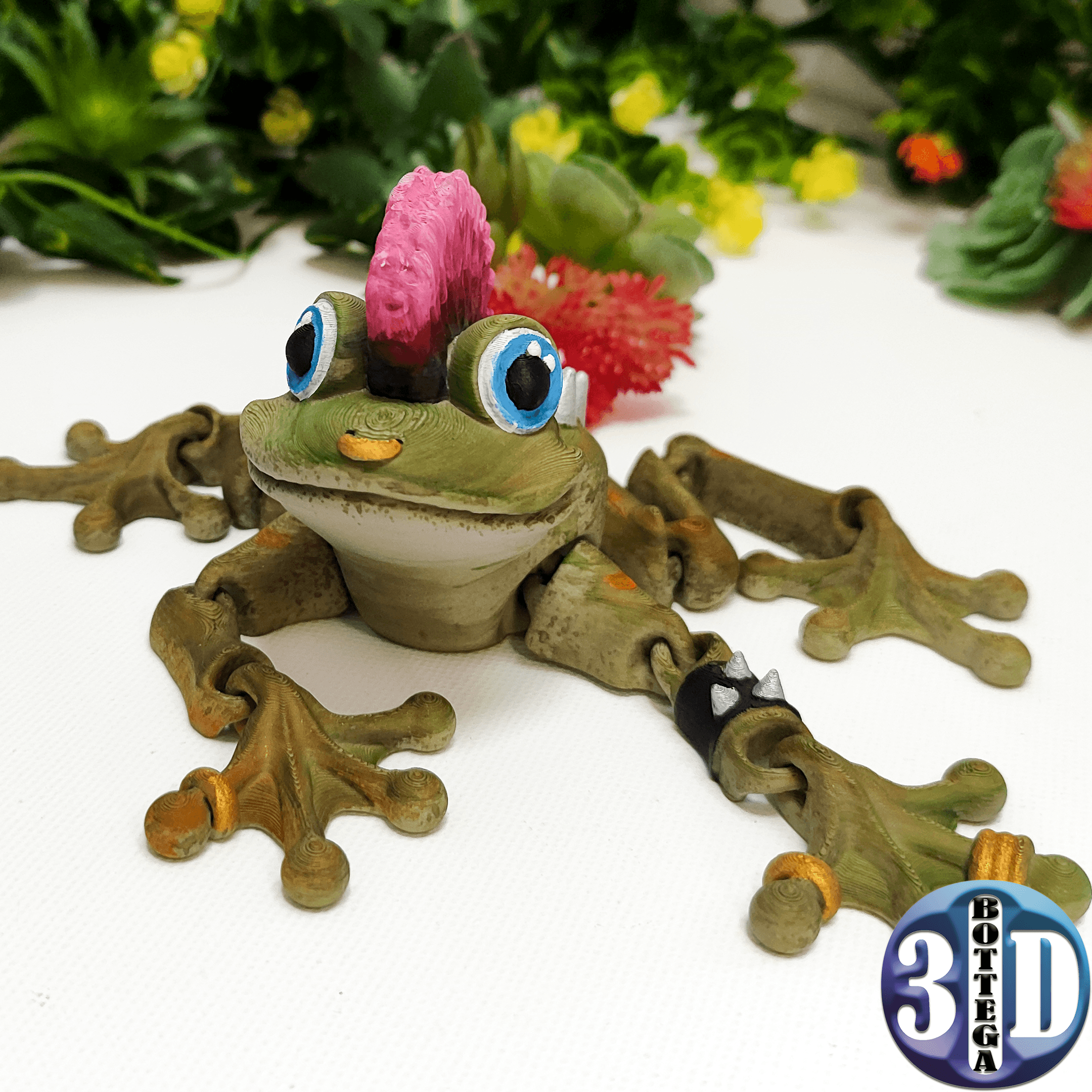 Punk Frog, articulated 3d model