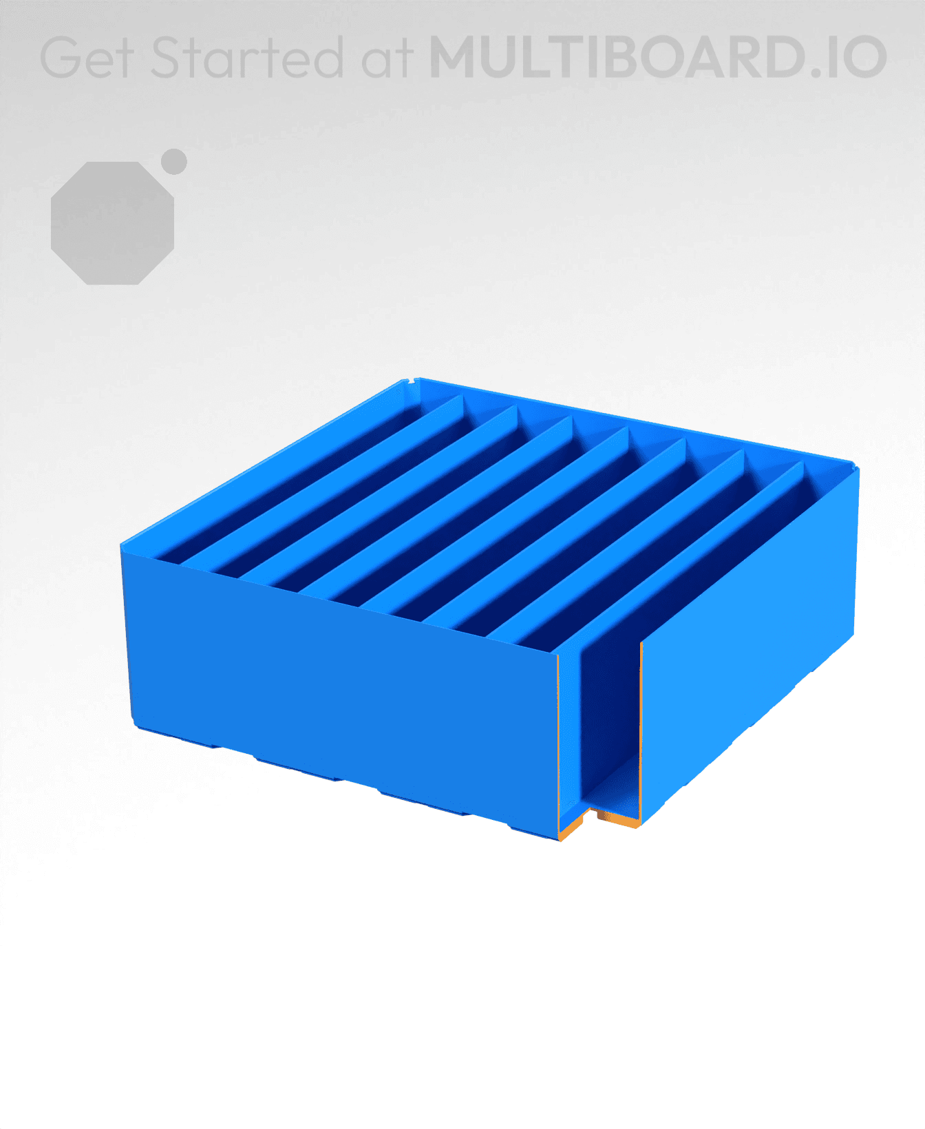 4x4x1.5 - Double Divided Bin - Multibin Insert 3d model