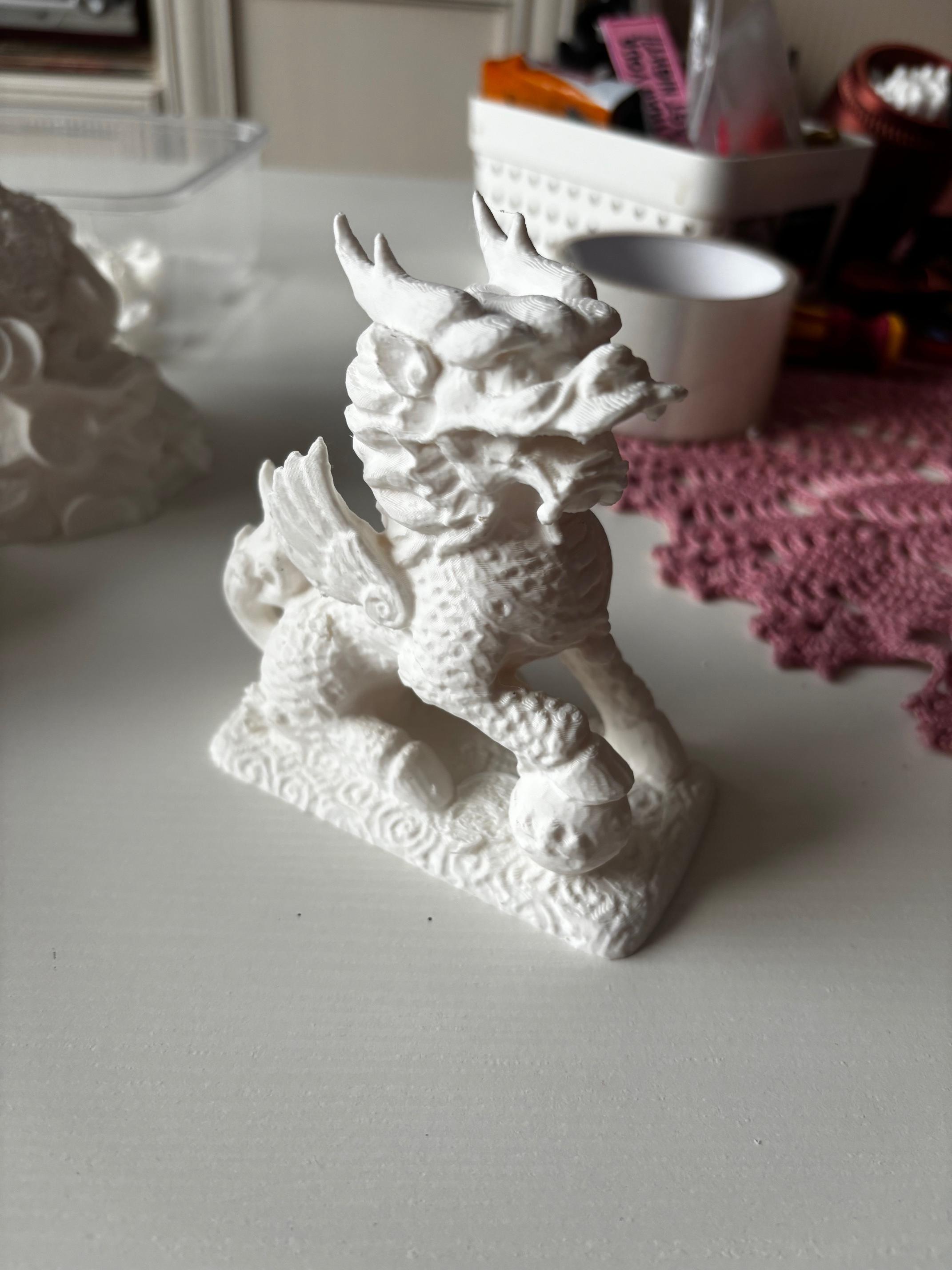 sculpture of a chinese dragon 3d model