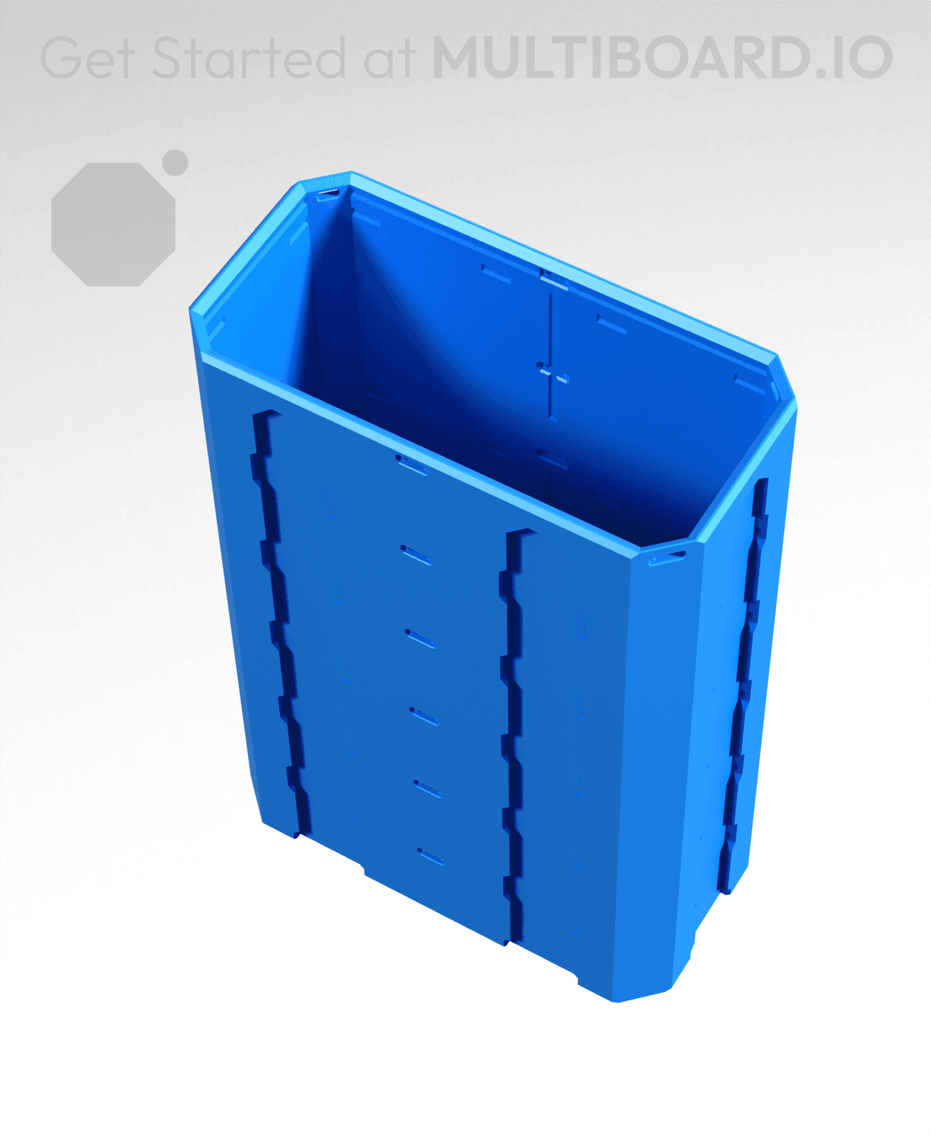 2x1x3 - Topped Multipoint Rail - Pop-In Multibin Shell Extension 3d model