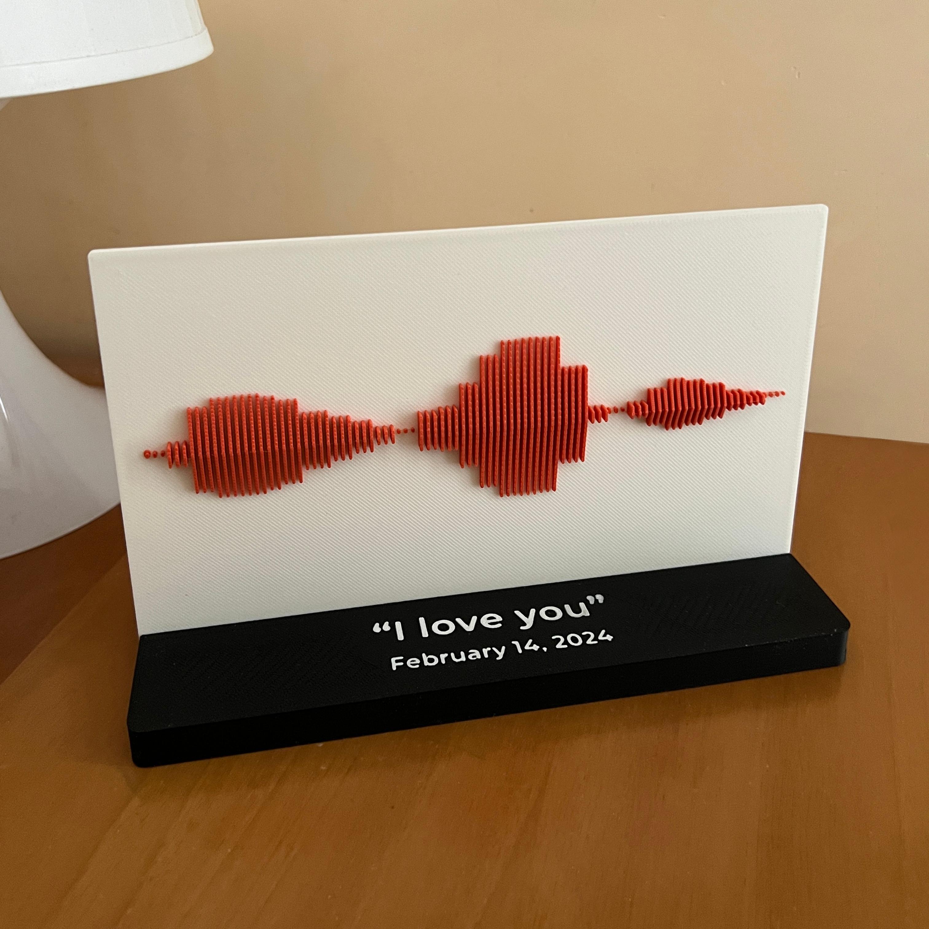 I love you sound wave 3d model