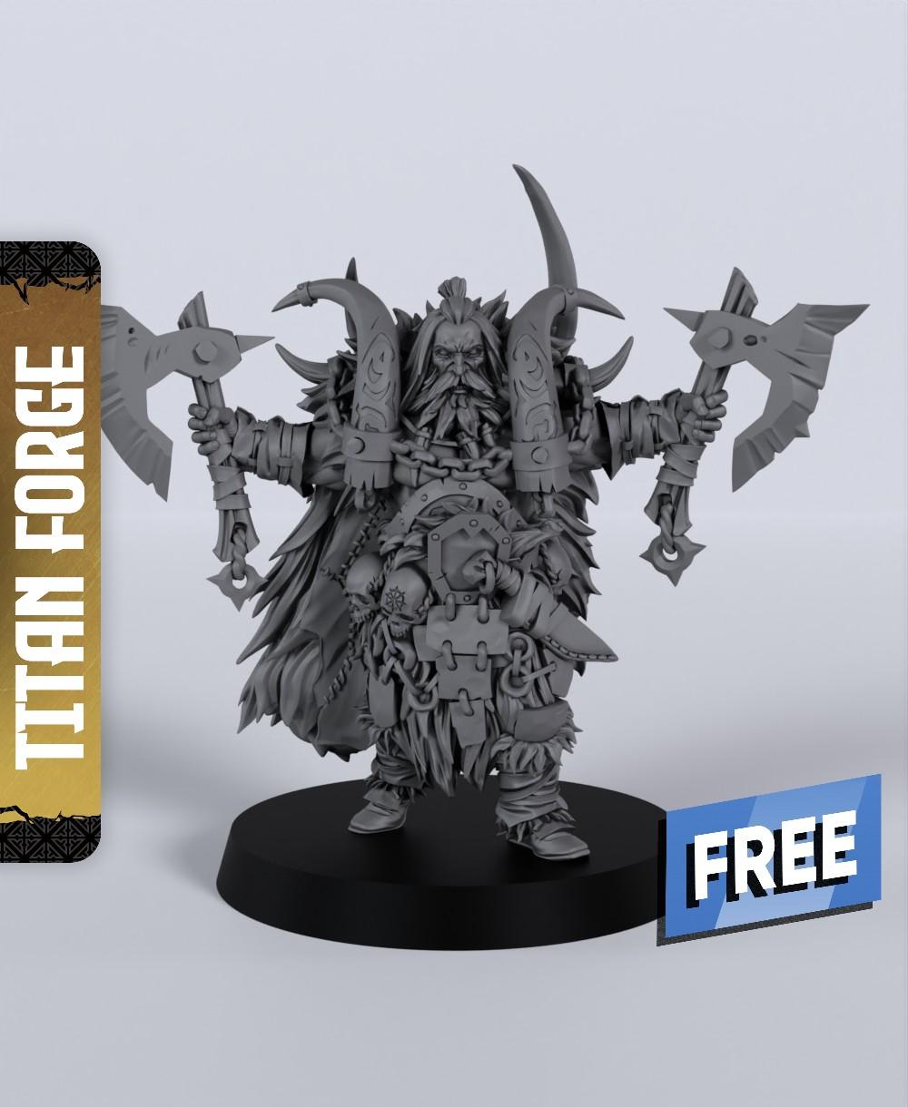 Warchief - With Free Dragon Warhammer - 5e DnD Inspired for RPG and Wargamers 3d model