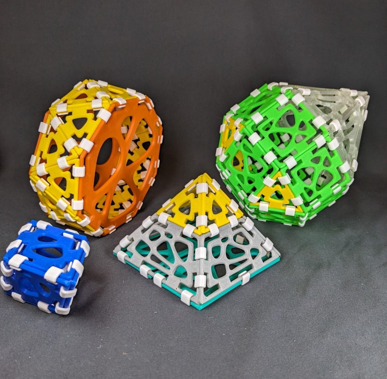 Polyhedra Connect-it Tiles - Hollow 3d model
