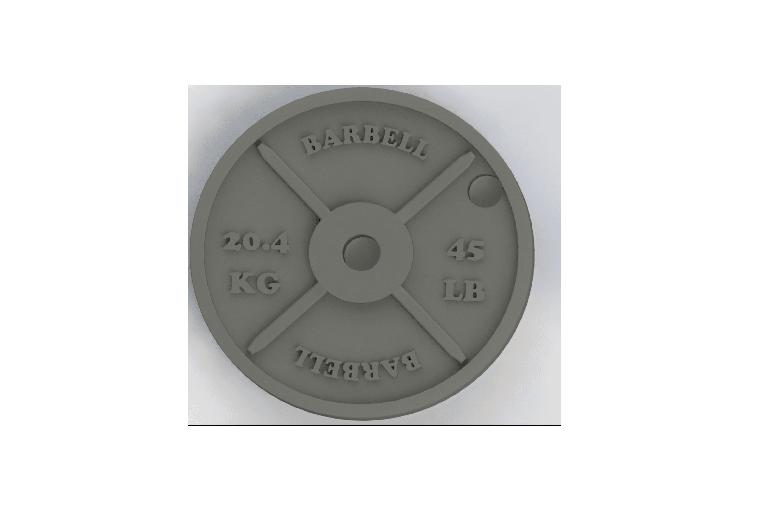 45lbs/20kg weight plate keychain 3d model