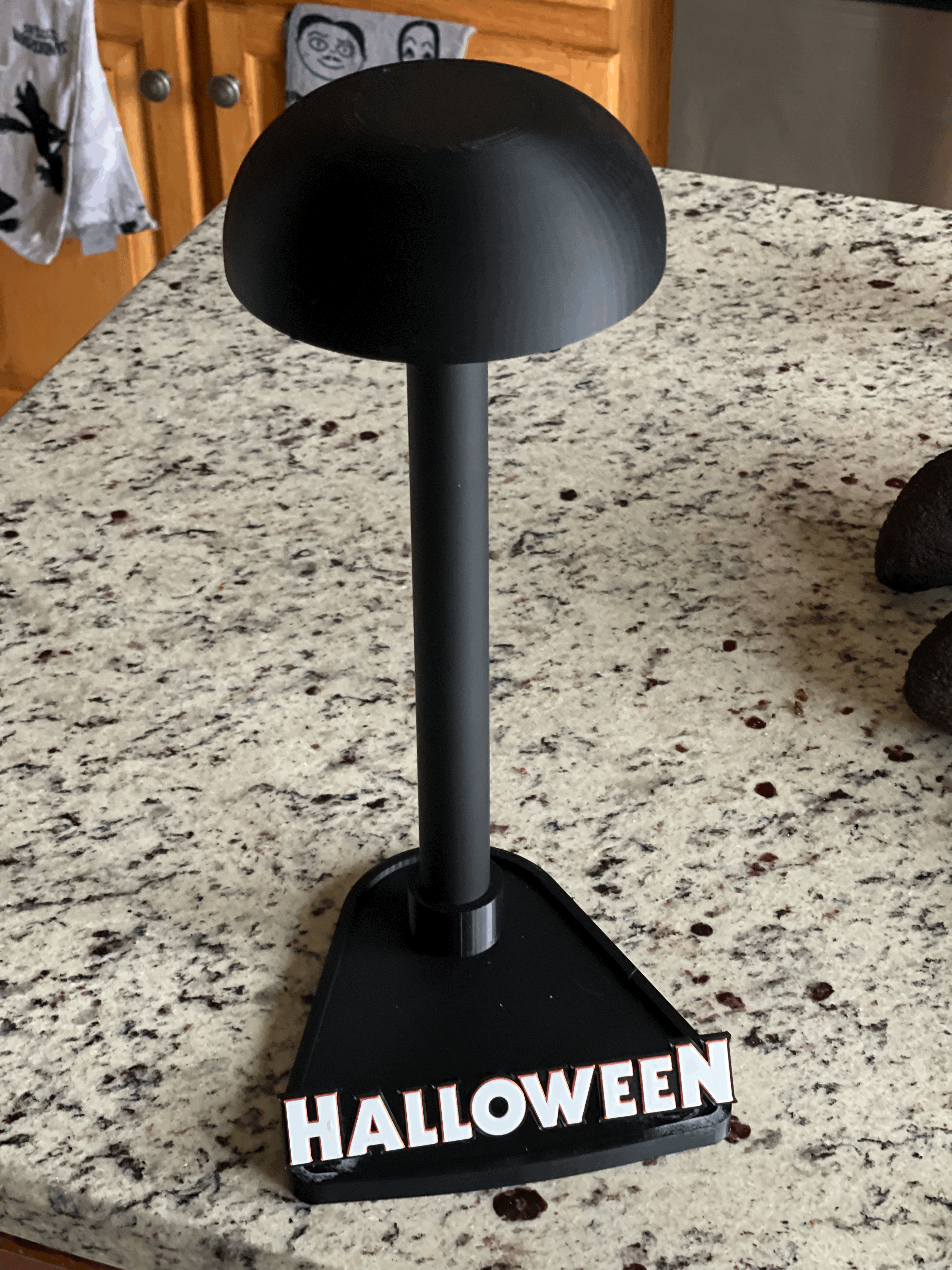 Halloween Mask Display Stand Name Plate 3d model