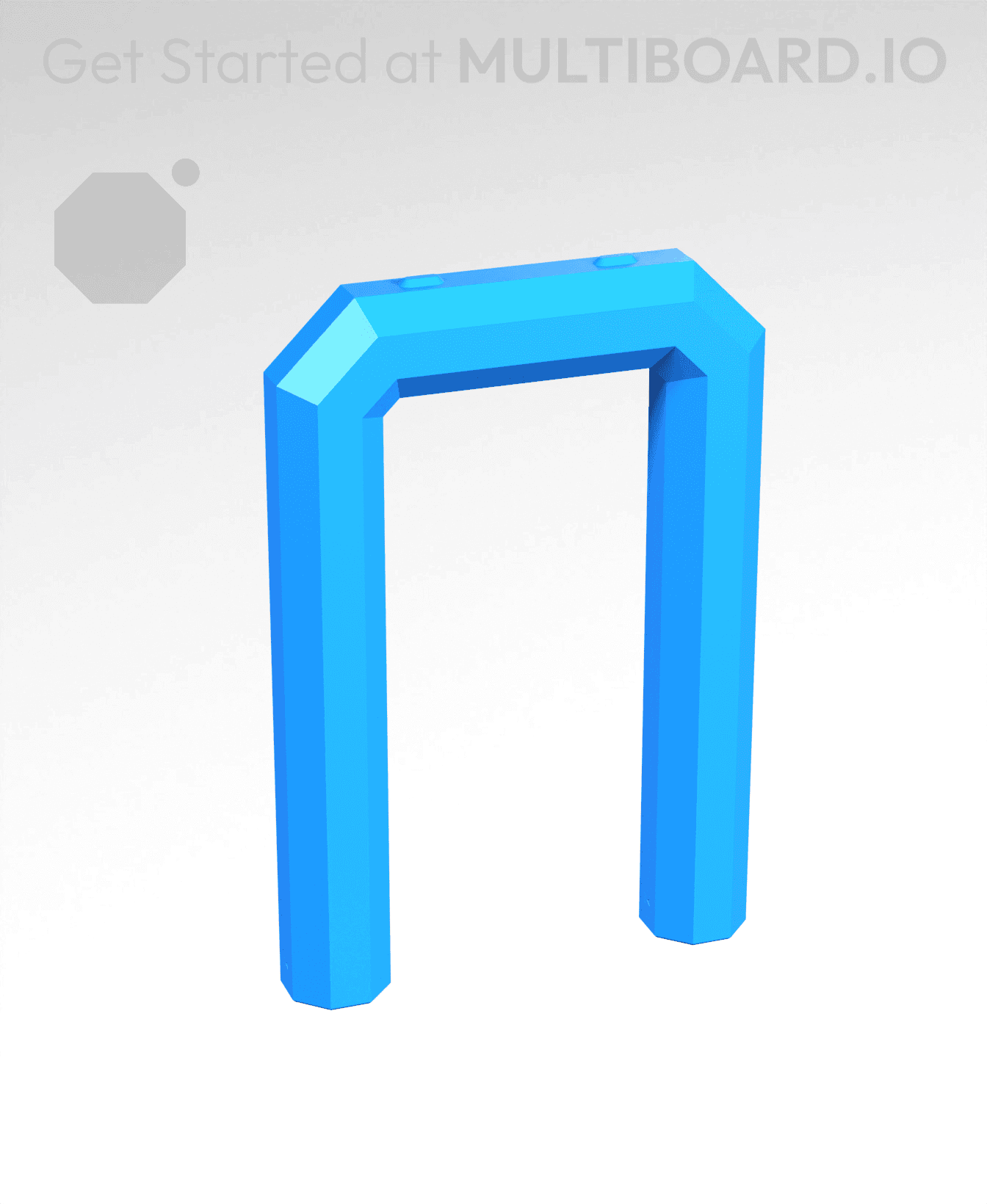 2x2H - Stacking Plate Handle 3d model