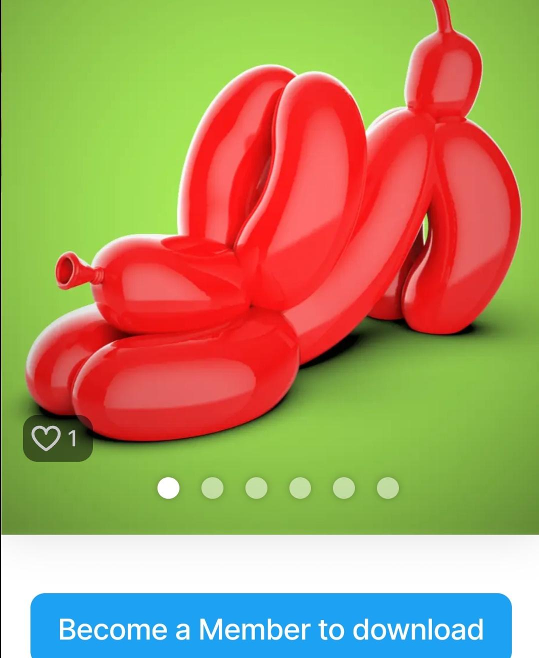 Balloon Doggy Yoga  3d model