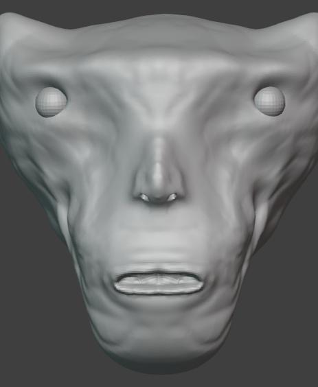 alien skull  - alien head - 3d model