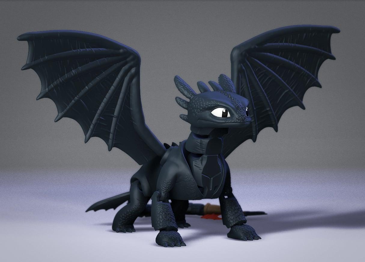 Toothless Dragon Remake 3d model
