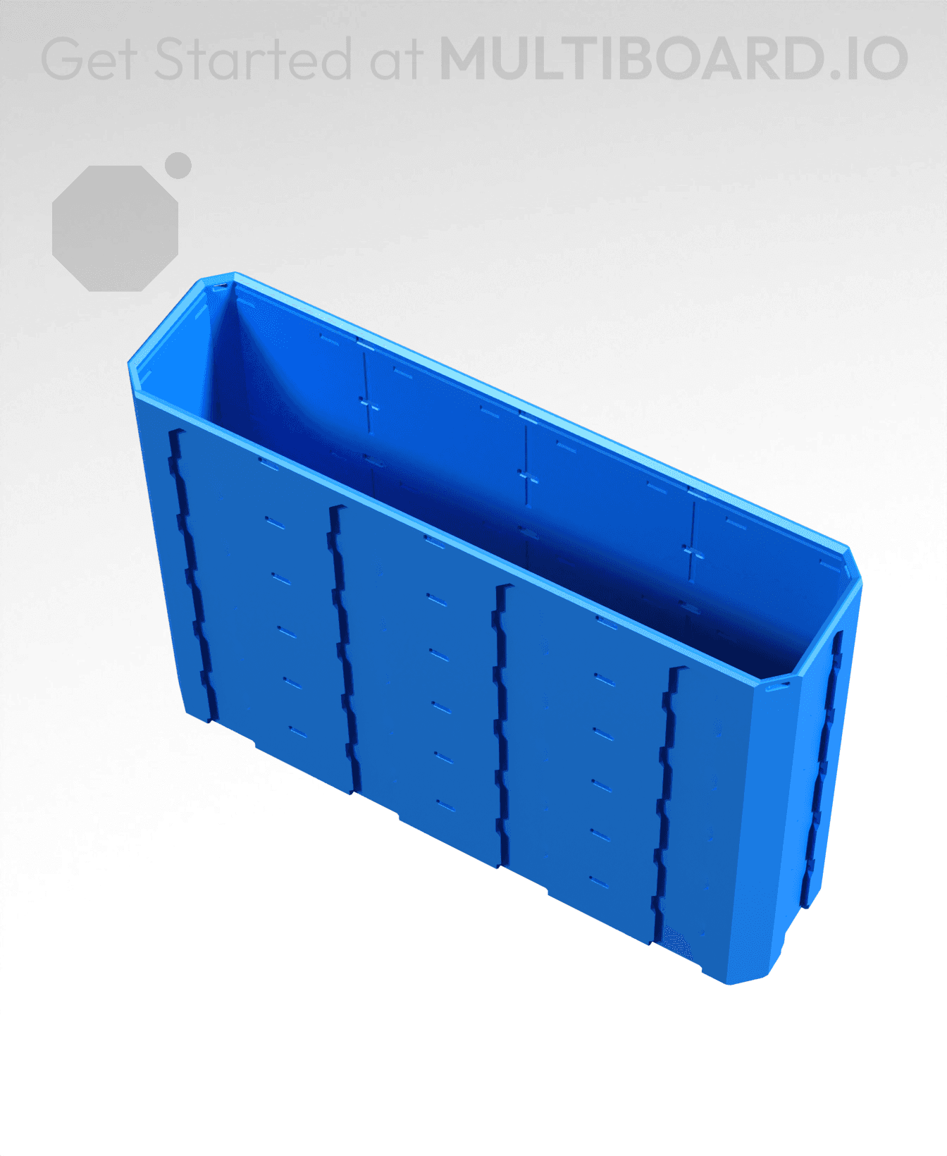 4x1x3 - Topped Multipoint Rail - Pop-In Bin Extension 3d model