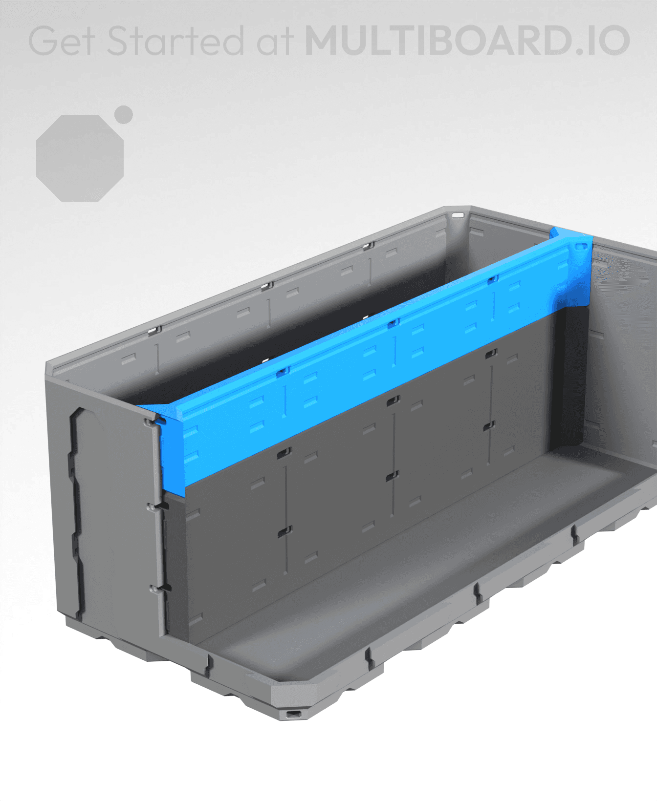 4x0.5H - Full Top Multibin Divider 3d model