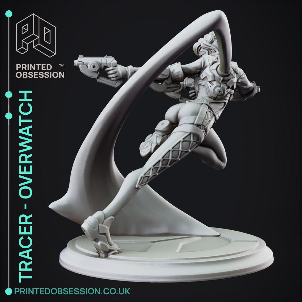 3D Printable Overwatch - Tracer Full Figure by Printed Obsession
