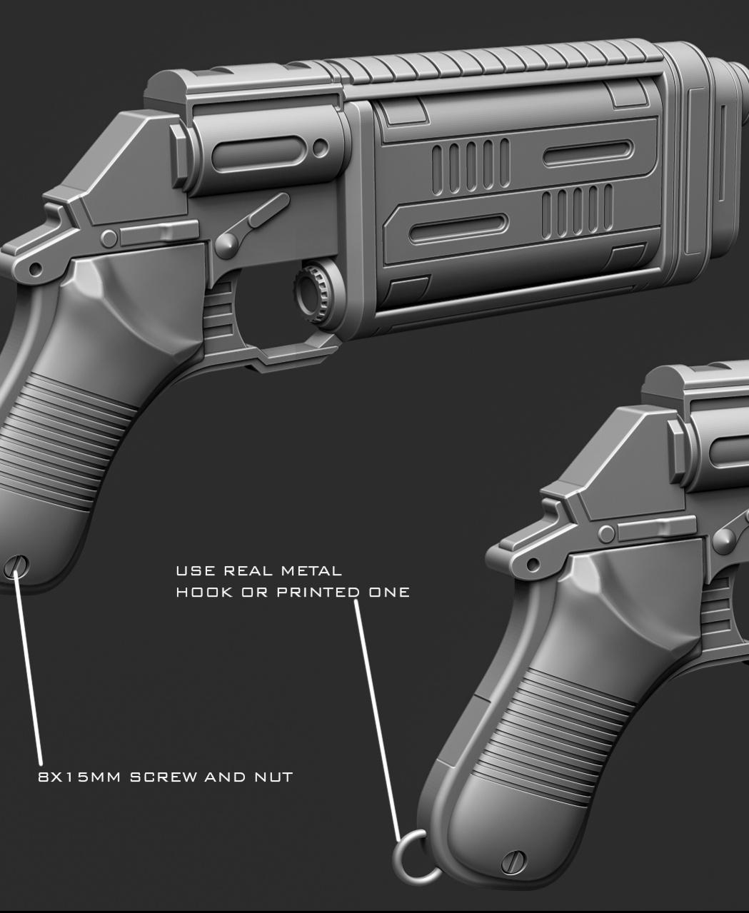 Andor Cassians Bryar pistol 3d model