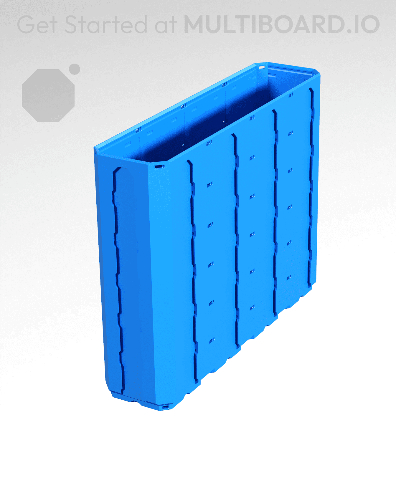 1x4x3 - Topped Multipoint Rail - Multibin Shell 3d model