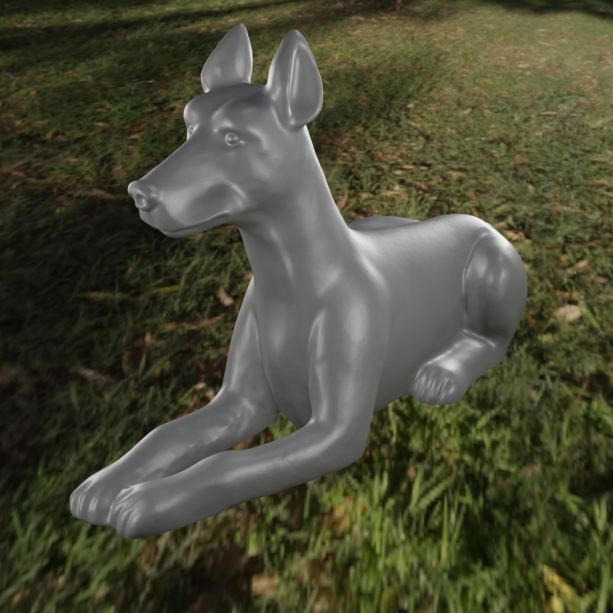 Dog doberman 3d model