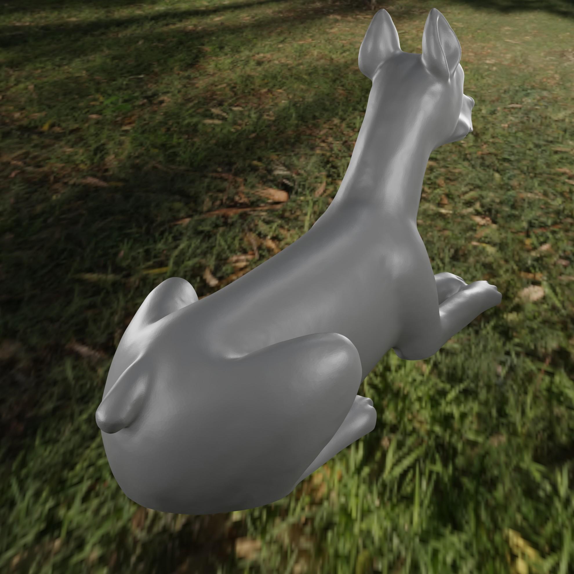 Dog doberman 3d model