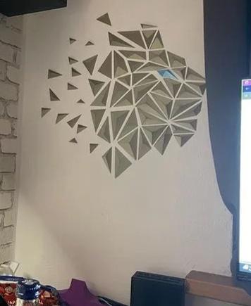 Geometric Lion wall art - A 3d model