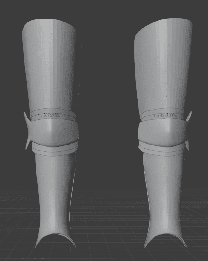 No Rivet Holes Platelegs, Cuisse, poleyn, Greaves 3d model