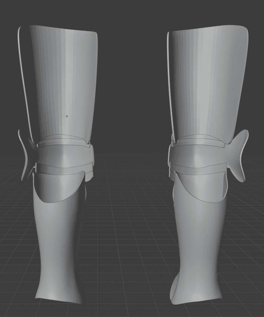 No Rivet Holes Platelegs, Cuisse, poleyn, Greaves 3d model