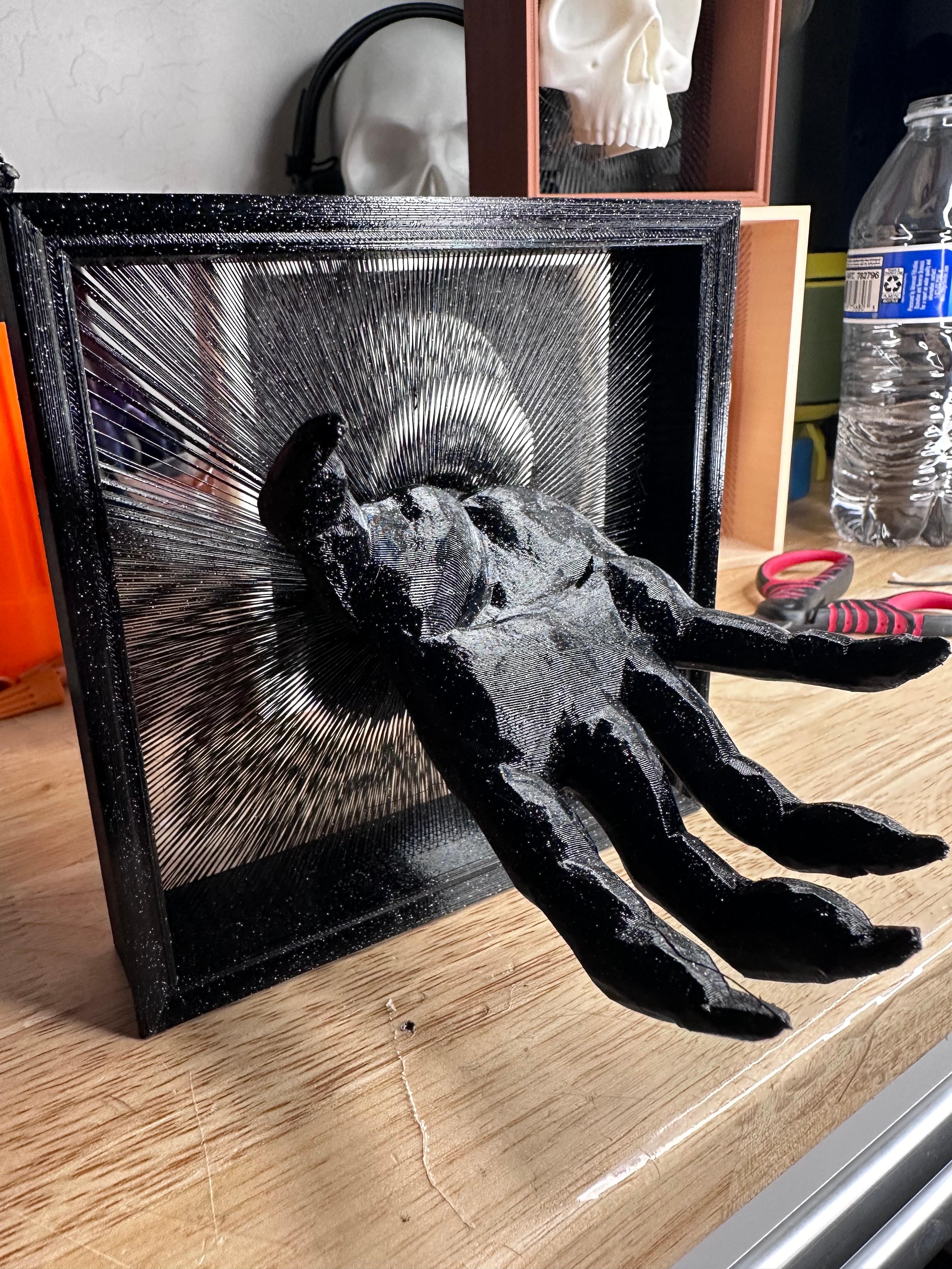 Spooky Demon Hand Tensegrity Shadow Box  3d model