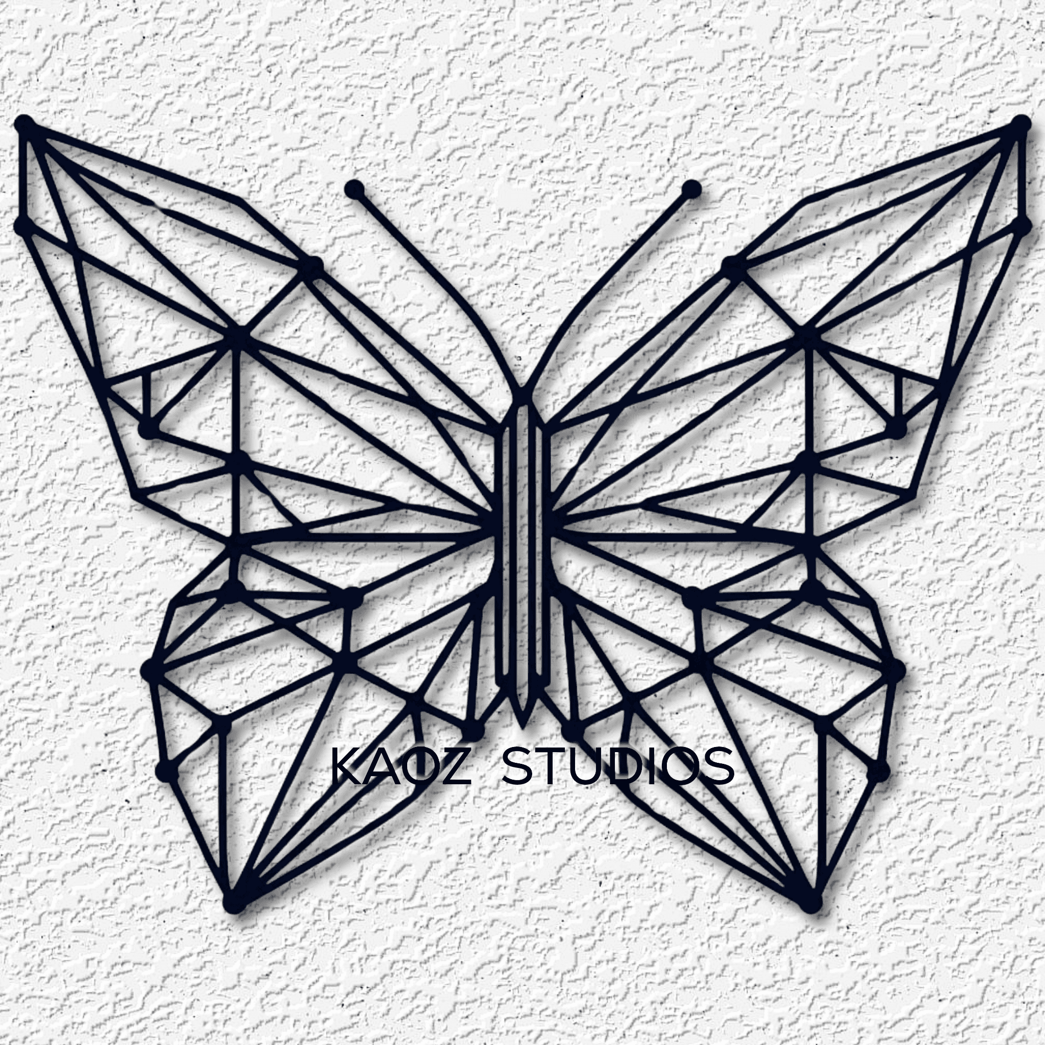 easy low poly butterfly wall art geometric insect wall decor 3d model