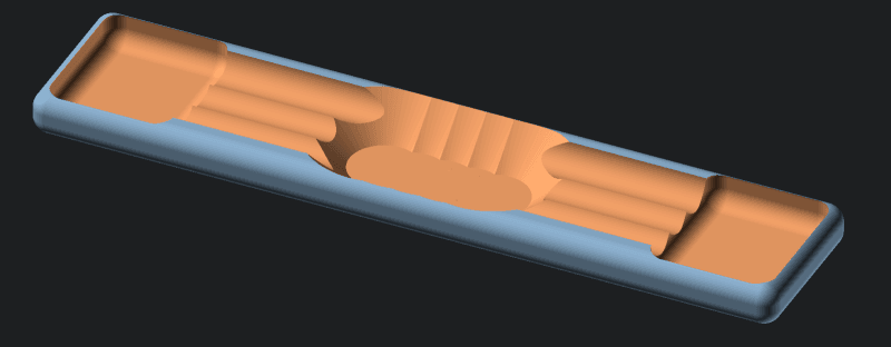 Gridfinity Xacto Knife Tray Insert (3 slot) 3d model