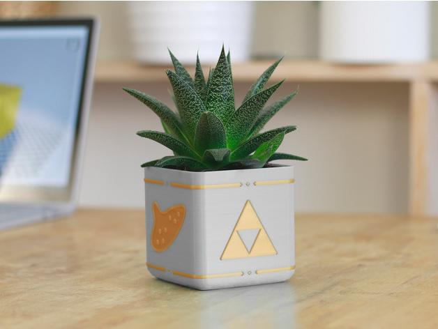 Zelda Planter - Single / Dual Extrusion Minimal Planter 3d model