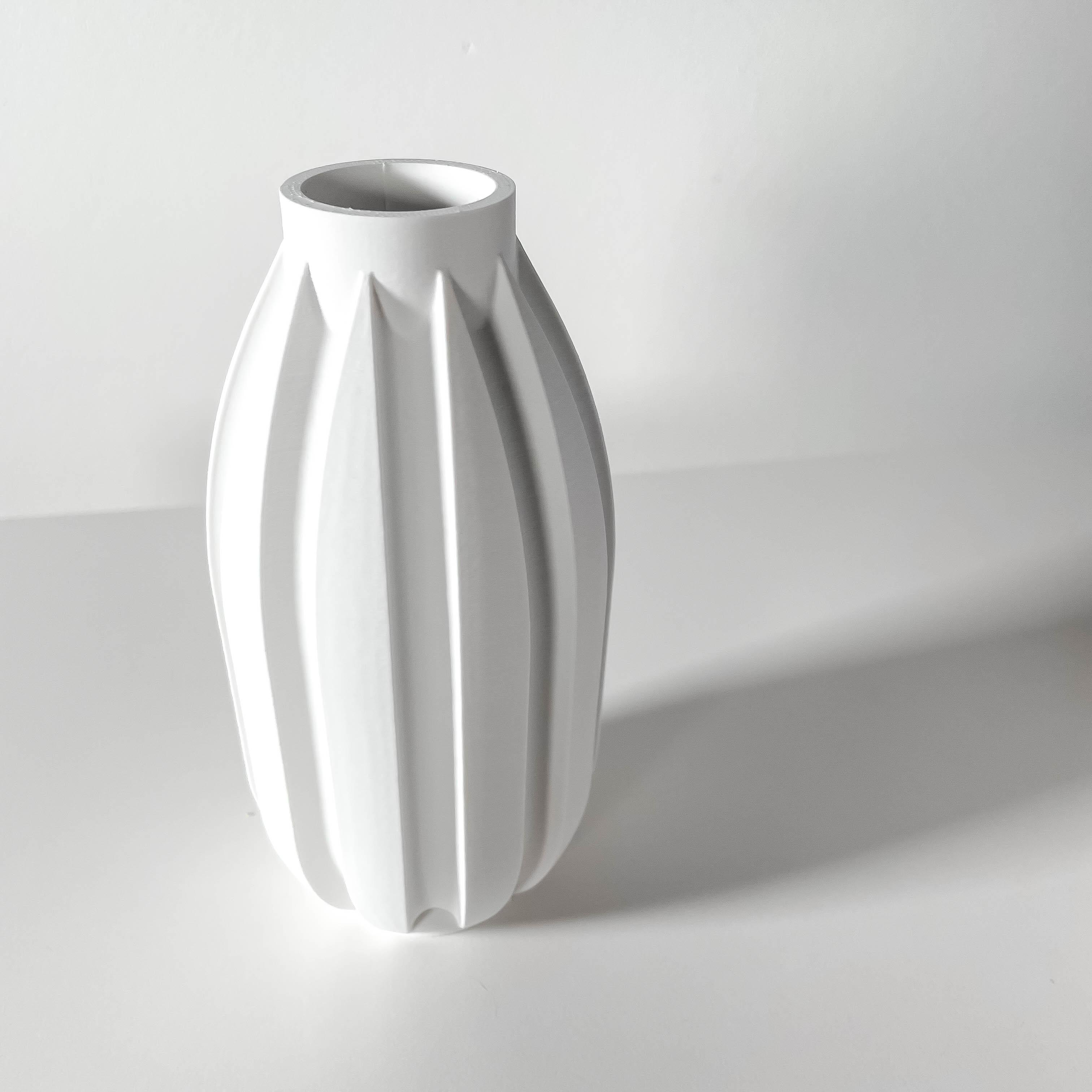 The Akin Vase, Modern and Unique Home Decor for Dried and Preserved Flower Arrangement  | STL File 3d model