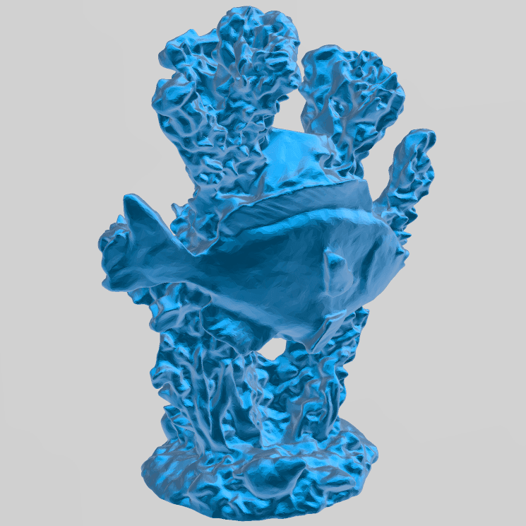 Coral and fish 3d model