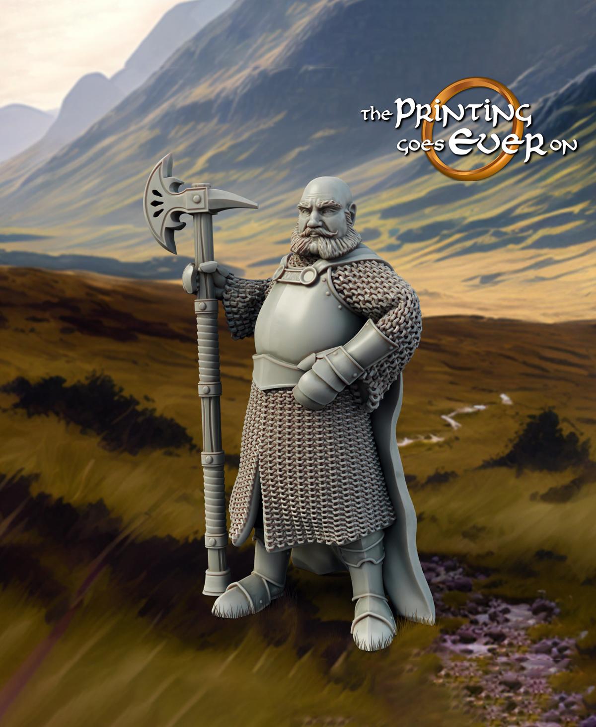 Axeman - Leader on Foot and Mounted 3d model