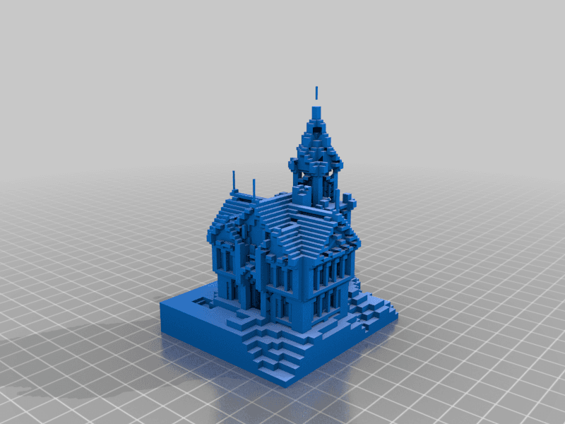 Minecraft Stone Manor 3d model