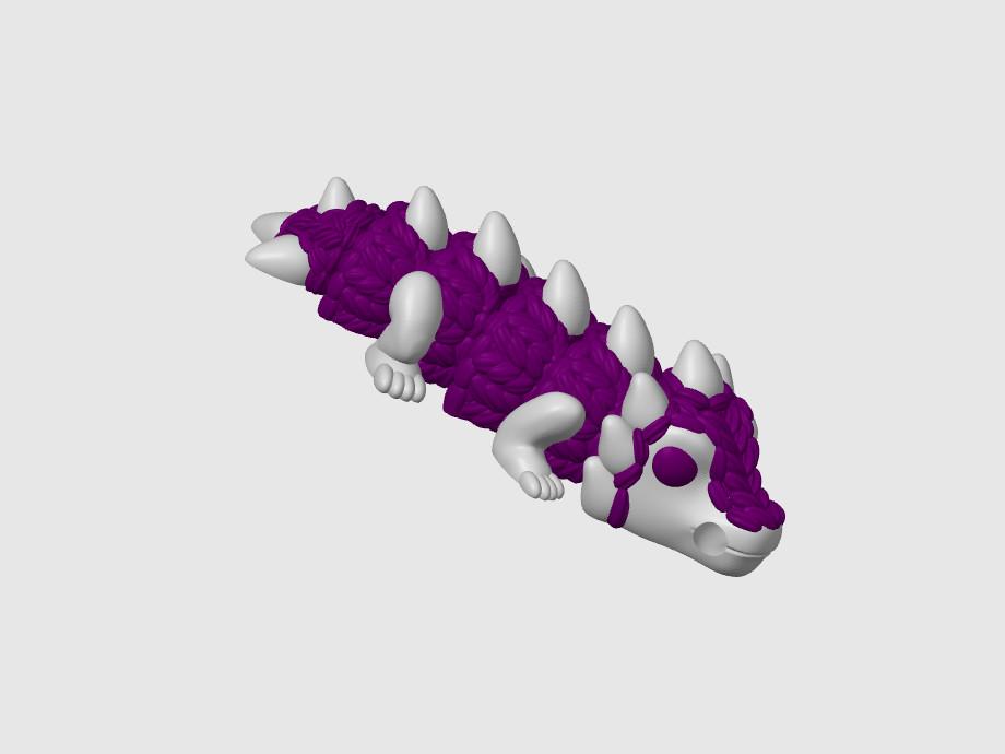 Cozy Dragon Small Keychain 3d model