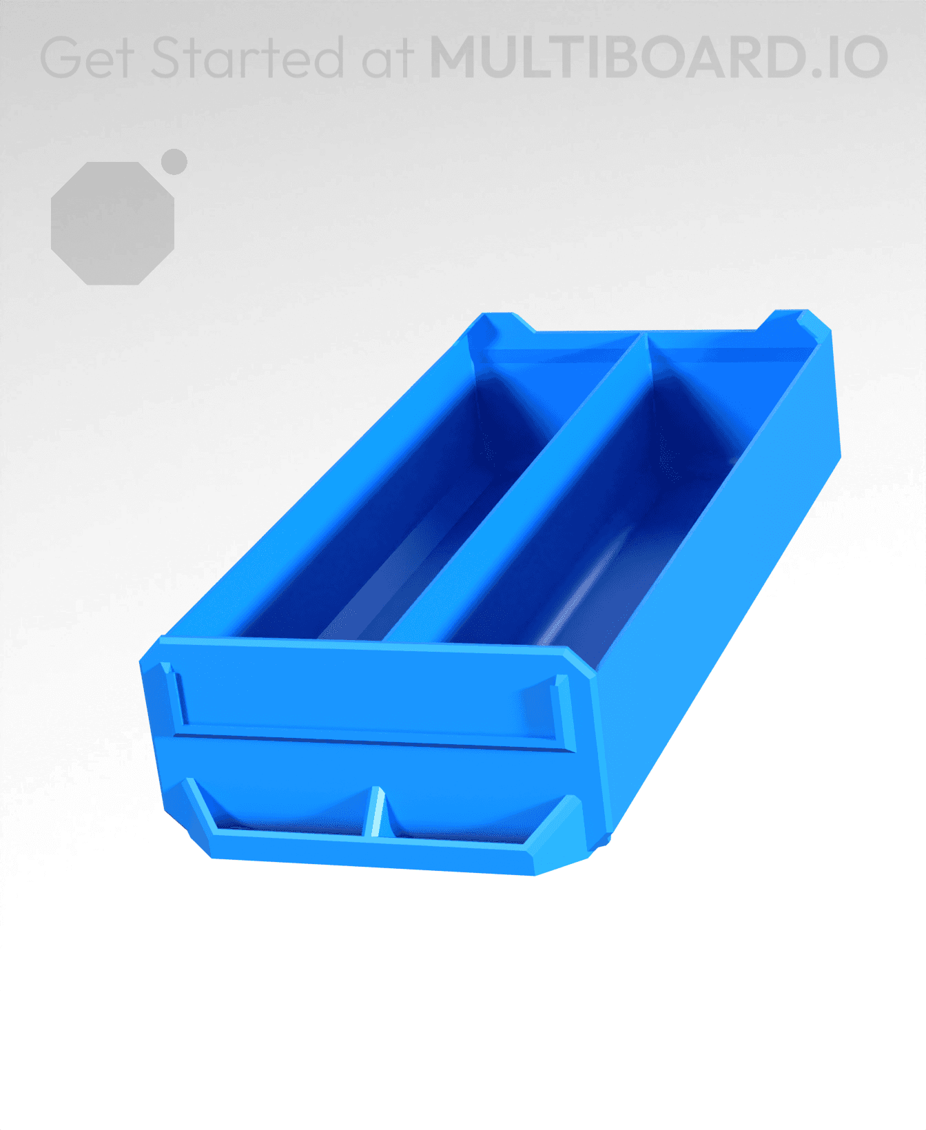 2x1x4-Deep - Linear Divided - Multibin Simple Drawer 3d model