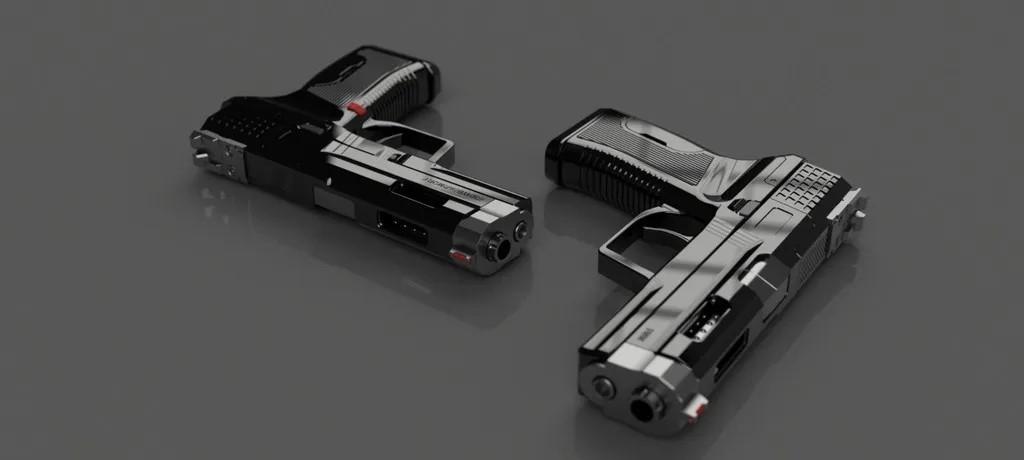 3DWORKBENCH 9mm Simple Concept Pistol 3d model