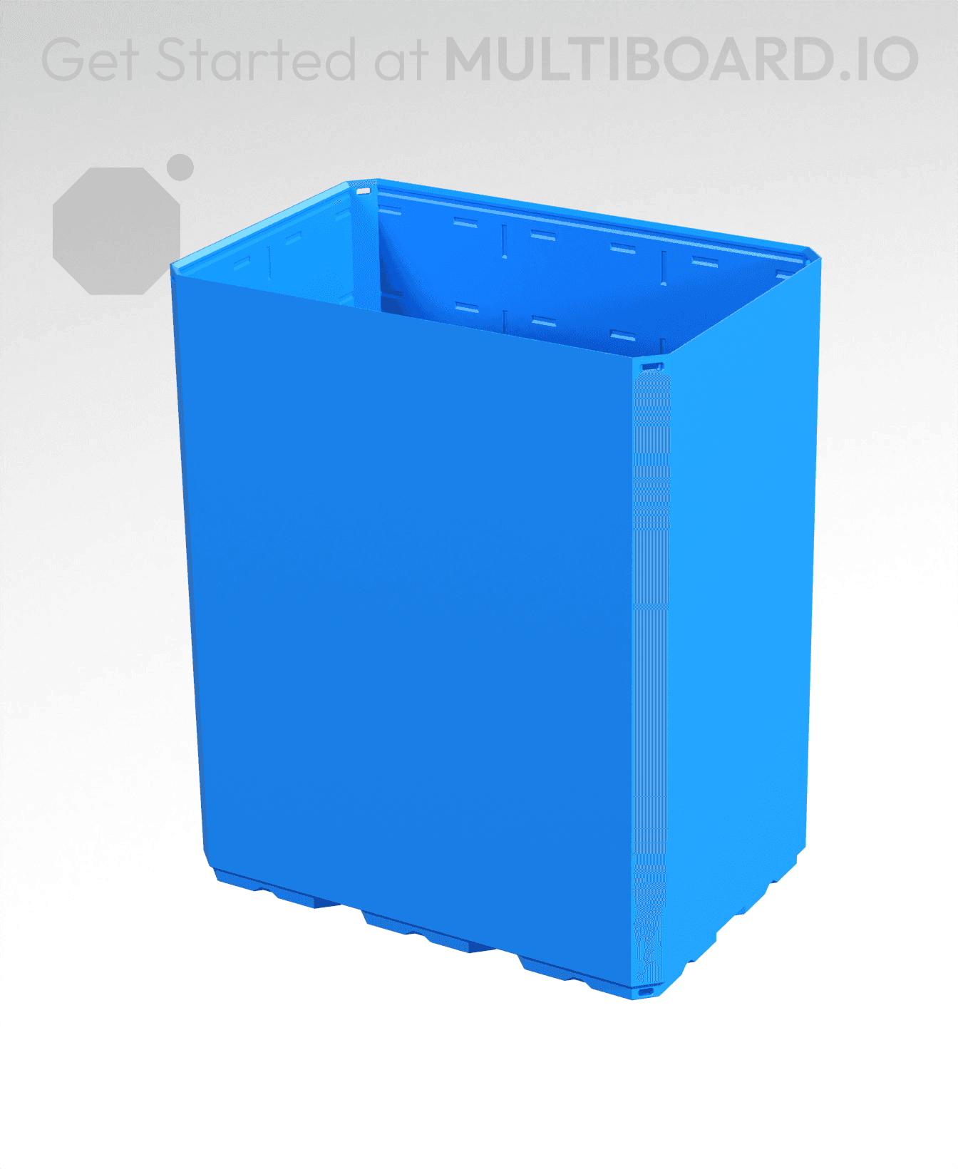 3x2x3.5 - Simple Walls - Multibin Shell 3d model