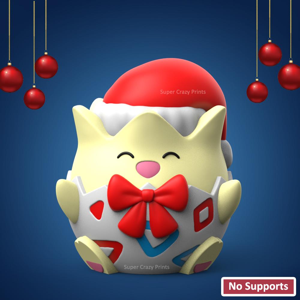 Christmas Togepi (Easy Print No Supports) 3d model