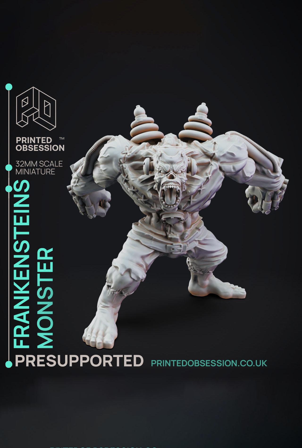 Frankenstein - Dr Frankensteins Monster - PRESUPPORTED - Illustrated and Stats - 32mm scale			 3d model