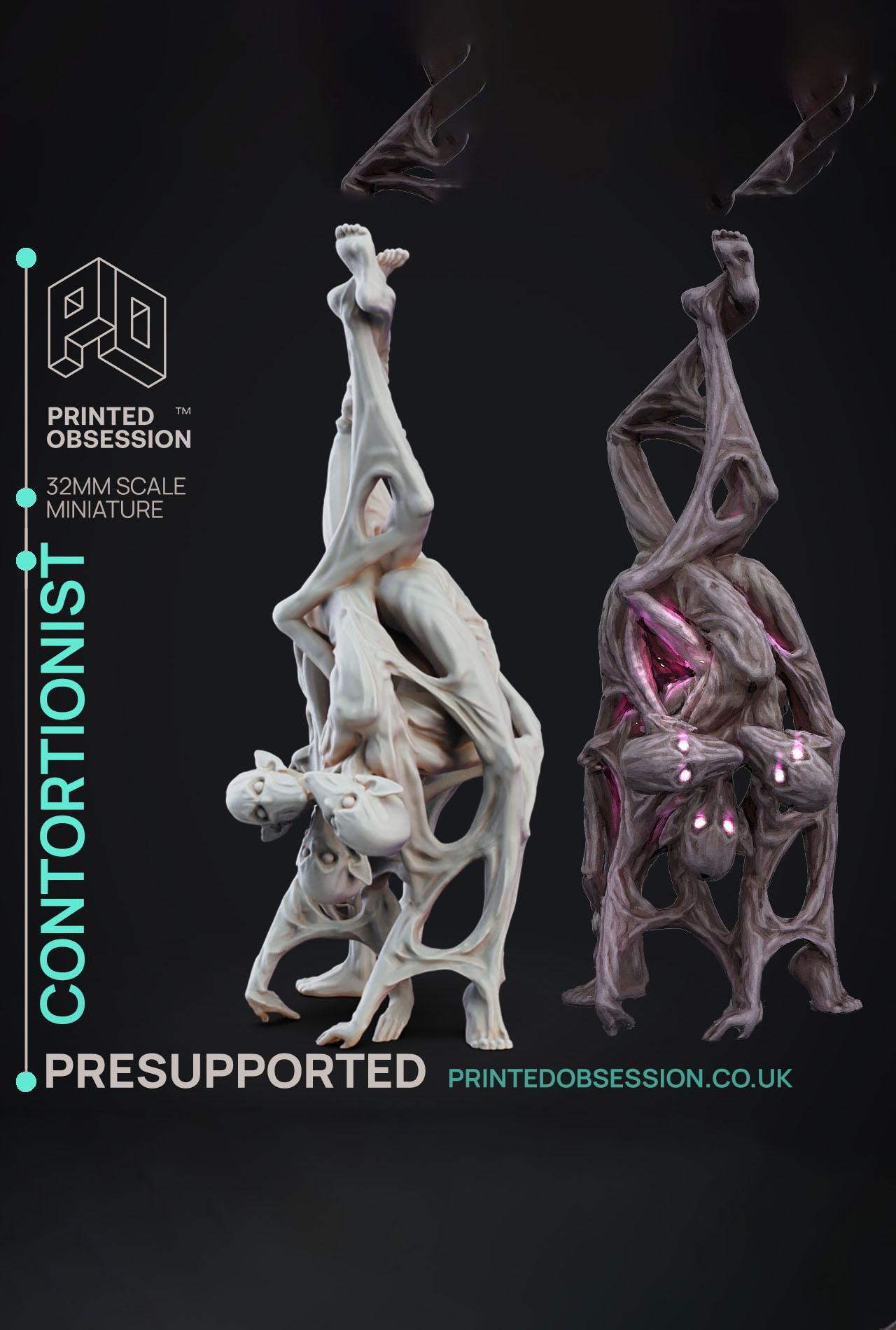 Contortionist - Jerrys Circus of Horror - PRESUPPORTED - Illustrated and Stats - 32mm scale			 3d model